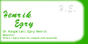 henrik egry business card